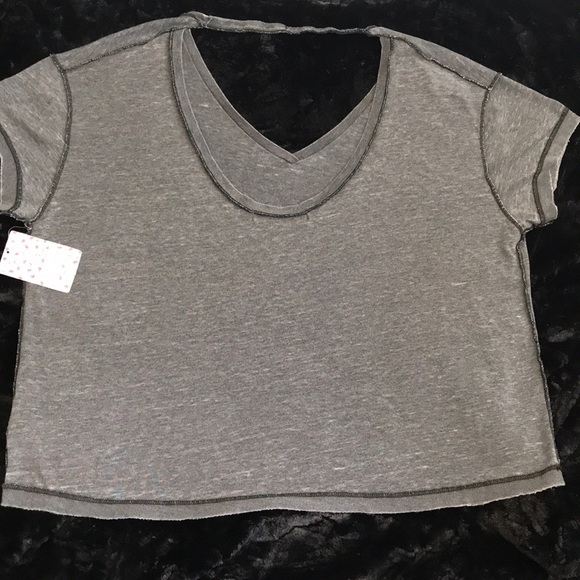 Free People All Mine Black Tee. S,M - Picture 6 of 8